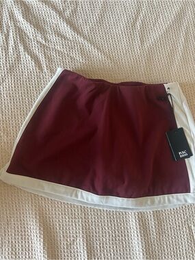 PacSun Maroon Mini Skirt with White Trim